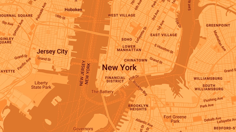 Map of New York location